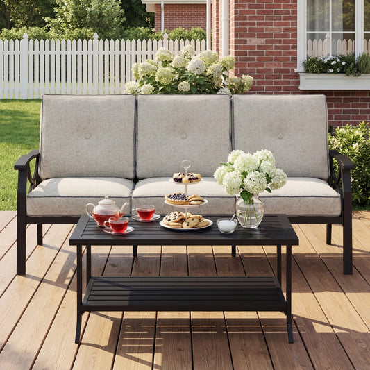 Outdoor Patio Furniture Set, 2 Piece Patio Conversation Set