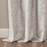 Jacquard Damask (Max Blackout) Window Curtain, Light Grey