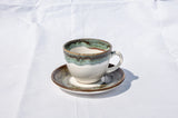 Porcelain Tea Cups & Saucers, 210ml, Set of 6