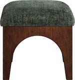 Lawson - Chenille Fabric Upholstered Ottoman - Walnut Base
