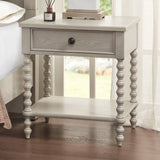 2-Drawer Storage Accent Chest w/ Turned Legs, Natural Ivory