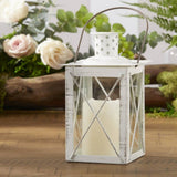 Luminous White Lantern Tea Light Holder Medium