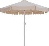 Amalfi - Patio Umbrella - Light Brown Base / White Pole