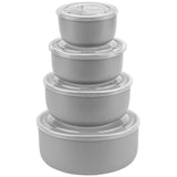 Kook Ceramic Nesting Bowl Set with Lids, 4-Piece
