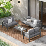 Aluminum Outdoor Patio Furniture, Modern Conversation Sets