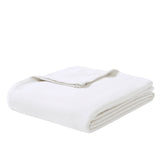 Diamond Jacquard Soft Bamboo Cotton Blanket, White