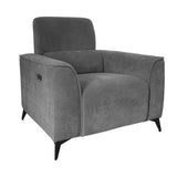 Low Track Arm Adjustable Power Recliner Chair, Dark Grey