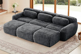 MELLOW 114" 3-Seater Sofa with 3 Ottomans