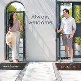 2-Piece Outdoor PVC Door Mat Set 23x16 Grey Brown