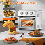 【USED】 Plum Chef Family Size Air Fryer Toaster Oven Combo,13QT,360° Hot Air Circulation for Healthy Oil-Free Cooking, Multifunctional Convection Contertop Oven, Adjustable Time & Temp Control, Stainless Steel
