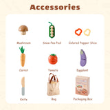 ROBUD Wooden Childs Play Food Set - Vegetables