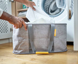 Hold-All™ Grey Collapsible 35L Laundry Basket
