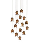 Iota 15-Light Round Multi-Drop Pendant