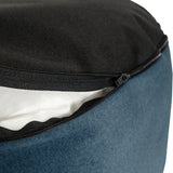 Qivuit Blue Tall Pouf