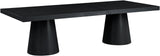 Tavolo Contemporary Dining Table with Rich Black Oak Finish and Expanding Leaf Extensions for Versatility