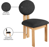 Napa Dining Chair Set of 2 - Contemporary Design with Luxurious Boucle Fabric and Natural Wood Frame