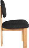 Napa Dining Chair Set of 2 - Contemporary Design with Luxurious Boucle Fabric and Natural Wood Frame