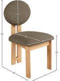 Napa Dining Chair Set of 2 - Contemporary Design with Luxurious Boucle Fabric and Natural Wood Frame