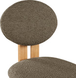 Napa Dining Chair Set of 2 - Contemporary Design with Luxurious Boucle Fabric and Natural Wood Frame