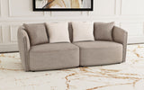 Townsend Chenille Upholstered Rolled Arm Sofa Latte