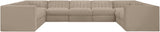 Rummi - Velvet Performance Fabric Upholstered 9 Piece Modular Sectional