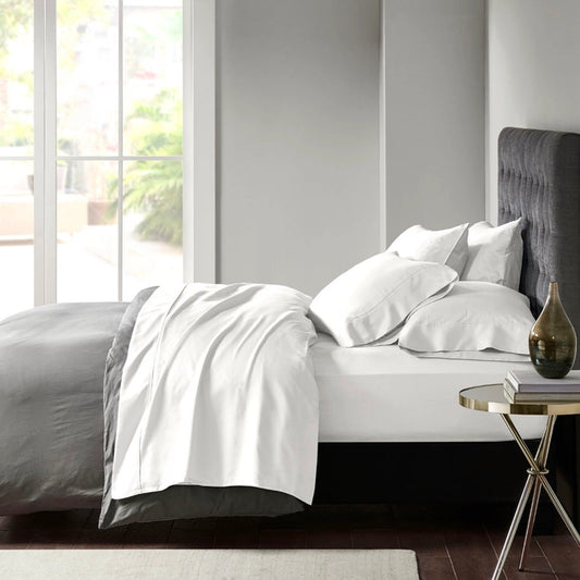 Cotton-Blend Sateen 800 Thread Count 6-Piece Sheet Set White