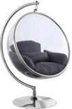 Luna Acrylic Swing Chair with Chrome Base – Modern Bubble Design for Ultimate Comfort & Style