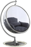 Luna Acrylic Swing Chair with Chrome Base – Modern Bubble Design for Ultimate Comfort & Style