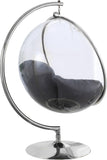 Luna Acrylic Swing Chair with Chrome Base – Modern Bubble Design for Ultimate Comfort & Style