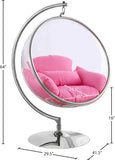 Luna Acrylic Swing Chair with Chrome Base – Modern Bubble Design for Ultimate Comfort & Style