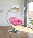 Luna Acrylic Swing Chair with Chrome Base – Modern Bubble Design for Ultimate Comfort & Style