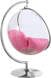 Luna Acrylic Swing Chair with Chrome Base – Modern Bubble Design for Ultimate Comfort & Style