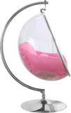 Luna Acrylic Swing Chair with Chrome Base – Modern Bubble Design for Ultimate Comfort & Style