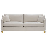 Corliss Upholstered Curved Track Arm Sofa Beige
