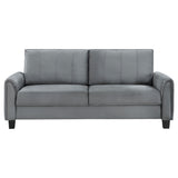 Davis Upholstered Rolled Arm Sofa Grey