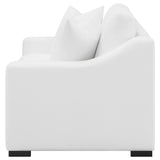 Ashlyn Upholstered Sloped Arm Loveseat White