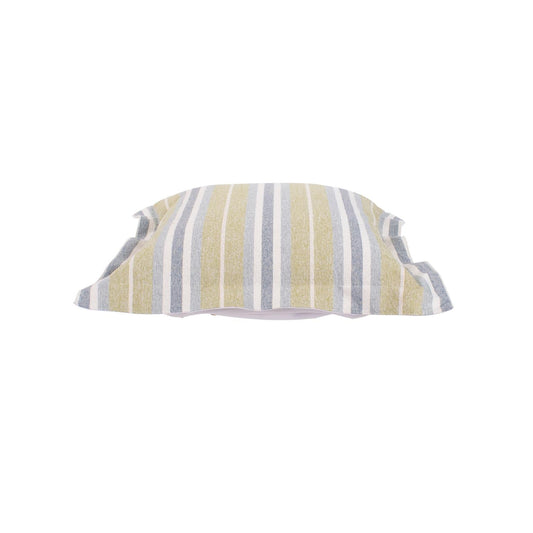Indoor/Outdoor Puff Scroll Ottoman Dune Moss Cover Only