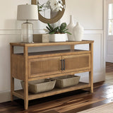 2 Door Storage Console Table, Honey*