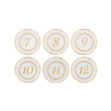 Tea Time Vintage Plate Table Numbers (7-12)