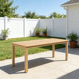 Solid Wood 78.74" Outdoor Dining Table