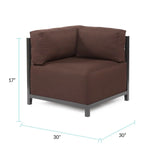 Axis Corner Chair Sterling Chocolate Titanium Frame