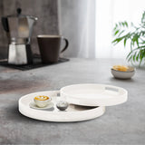 Saint Tropez Round Tray Set of 2 - Chalk