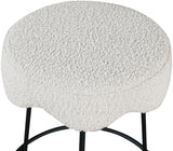 Fleur Contemporary Boucle Counter Stool with Sturdy Metal Legs and Comfortable Foam Seat Design