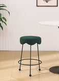 Fleur Contemporary Boucle Counter Stool with Sturdy Metal Legs and Comfortable Foam Seat Design