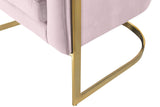 Carter Contemporary Velvet Accent Chair with Gold Stainless Steel Legs for Elegant Home Decor