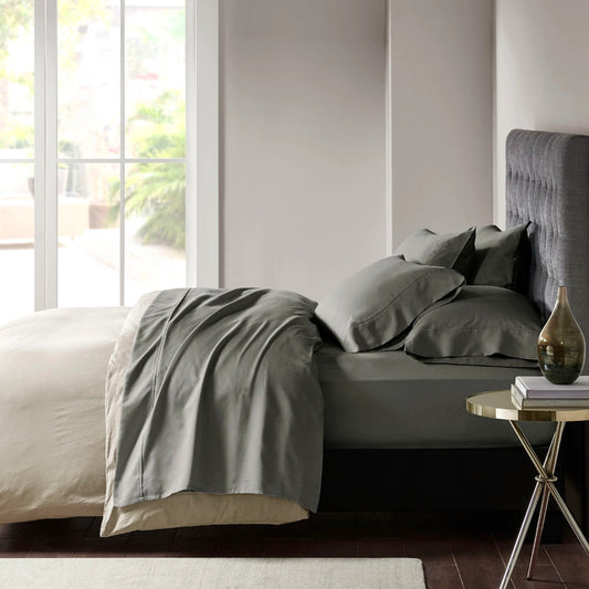 Cotton-Blend Sateen 800 Thread Count 6-Piece Sheet Set, Grey