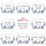 Blue Willow Décor Sign Kit (Set of 8)