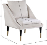 Elegante Velvet Accent Chair – Stylish Contemporary Seating with Chic Gold-Capped Legs for Elegance