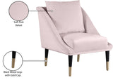 Elegante Velvet Accent Chair – Stylish Contemporary Seating with Chic Gold-Capped Legs for Elegance