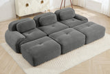 MIA 117'' 3-Seater Sofa with 3 Ottomans